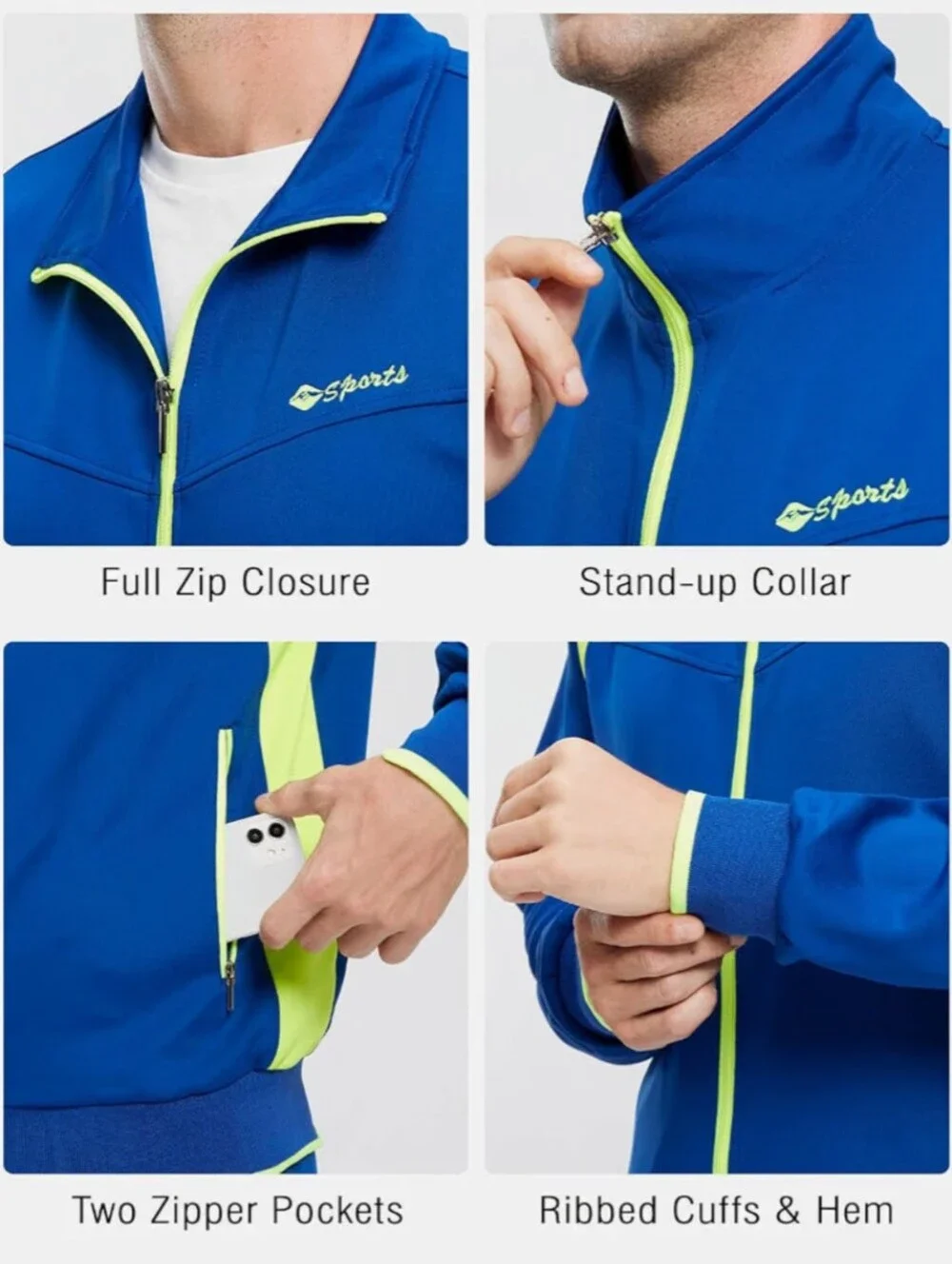 Men's Tracksuit Sweatsuits 2 Piece Set Athletic Jogging Gym Activewear